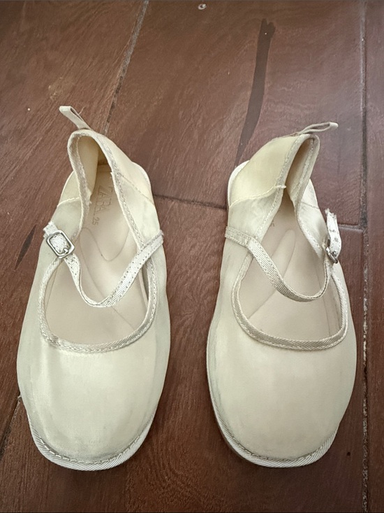 Zara Other - Zara Cream Girls Mary Jane Flats with Buckle Strap